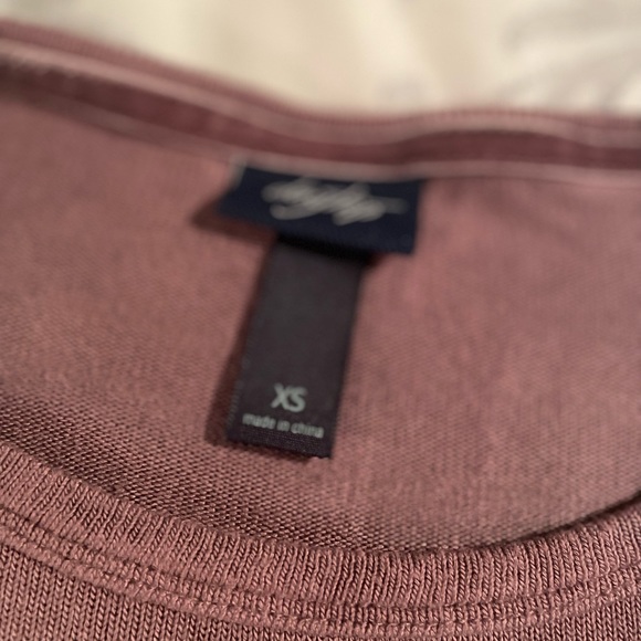 Daytrip long crochet sleeve knotted from knit top in plum size xs - Picture 4 of 6